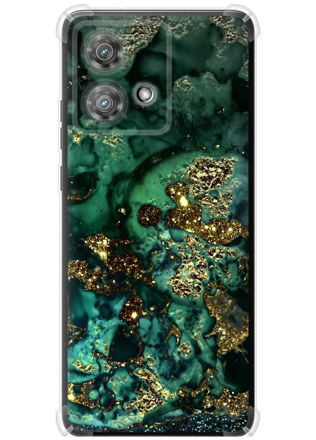 Силіконовий протиударний с посиленими кутами чохол 'Мармур золото багатство' для Endorphone Motorola Edge 40 Neo (314770784)