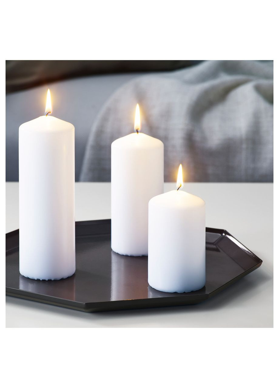 Свічник для свічки Å сірий 26.5 см IKEA (272150064)