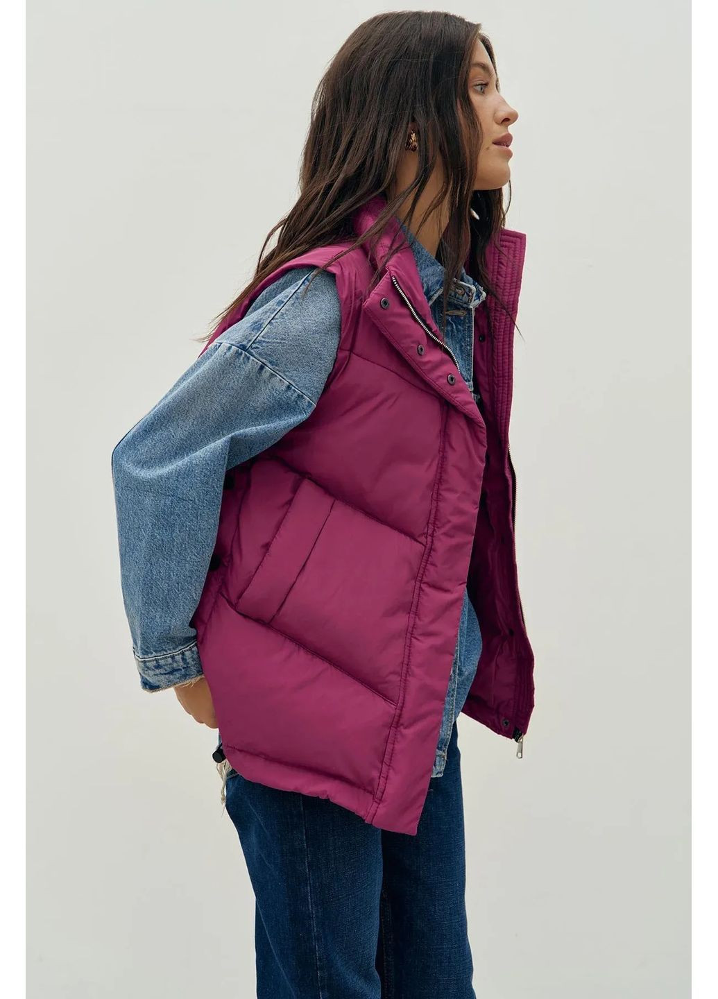 Утепленный жилет, цвет Розовый Rica Mare (367831974)