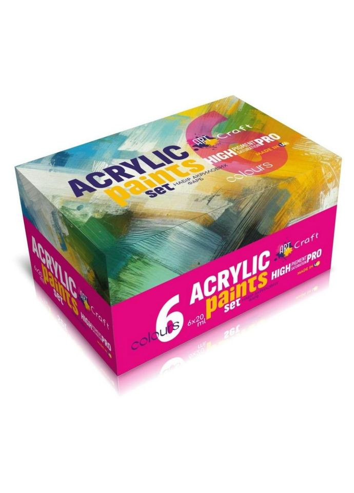 Набір акрилових фарб 5081-AC 6 штук по 20 мл No Brand (339780514)