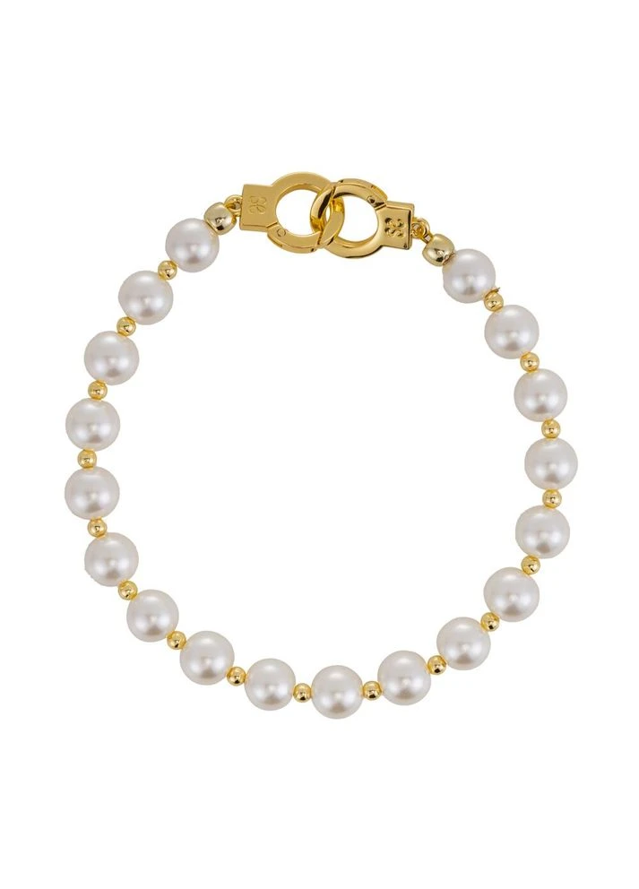 Жемчужные наручники и поножи Pearl Handcuffs & Anklecuffs Lockink (400738375)