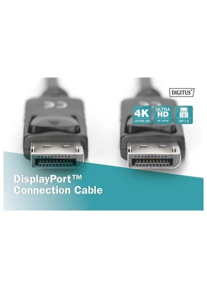 Кабель мультимедийный (DB-340100-020-S) Digitus DisplayPort M to DisplayPort M 2.0m UHD 4K (389138292)