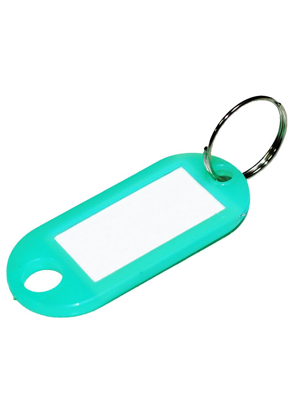 Брелок для ключей пластмассовый с кольцом 50х22мм Бирюзовый FROM FACTORY KMA (335396497)