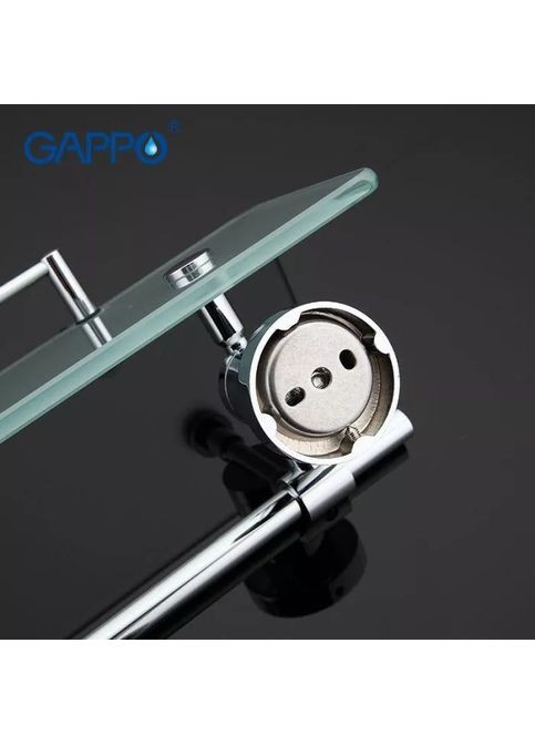Полка с держателем для полотенец G1807-4, 580х120 мм, хром GAPPO (371881685)