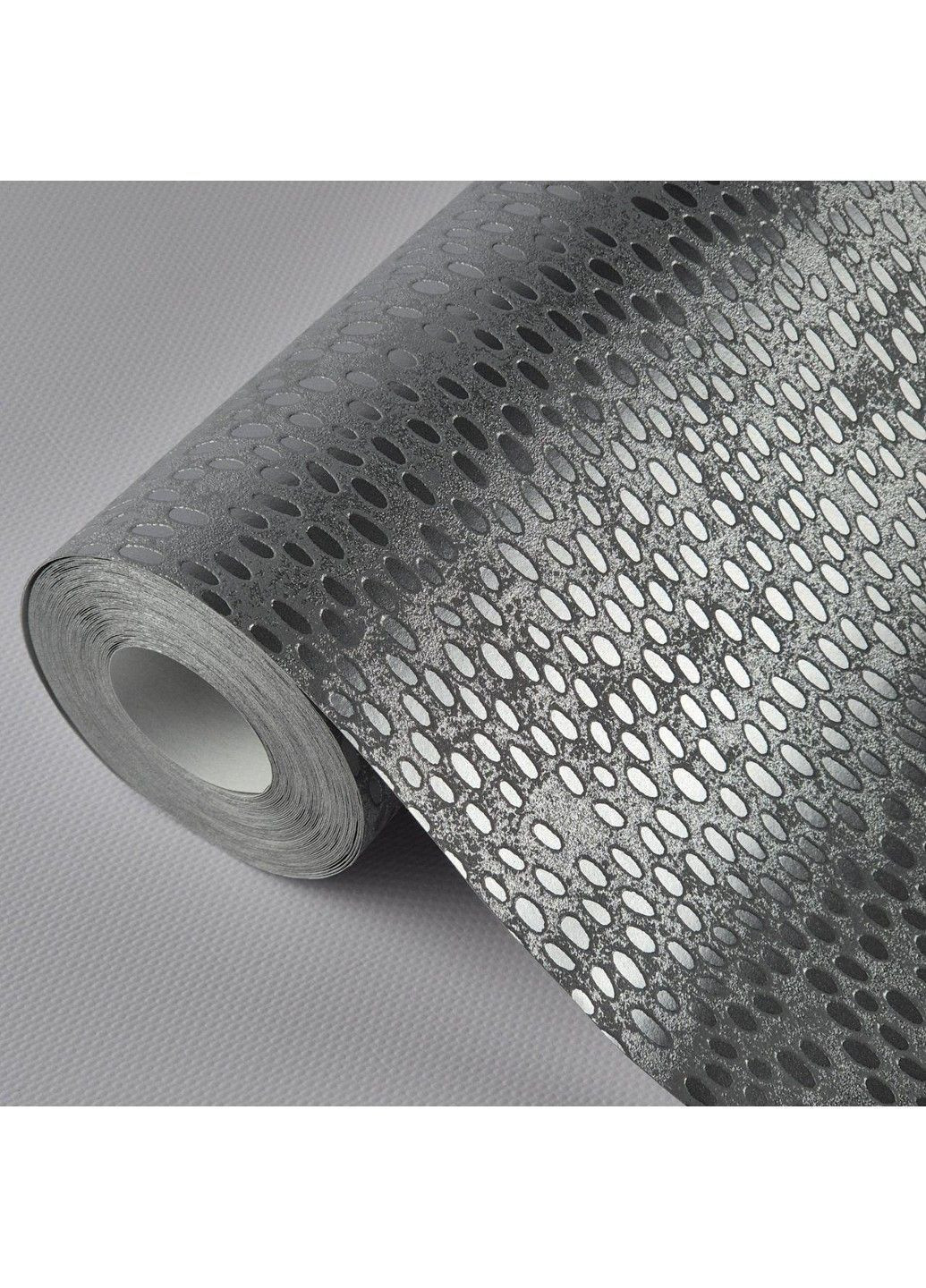 Шпалери вінілові на флізеліні 0.53 × 10.05 м 57911, срібно-сірі для спальні, вітальні, коридору MARBURG (368895846)