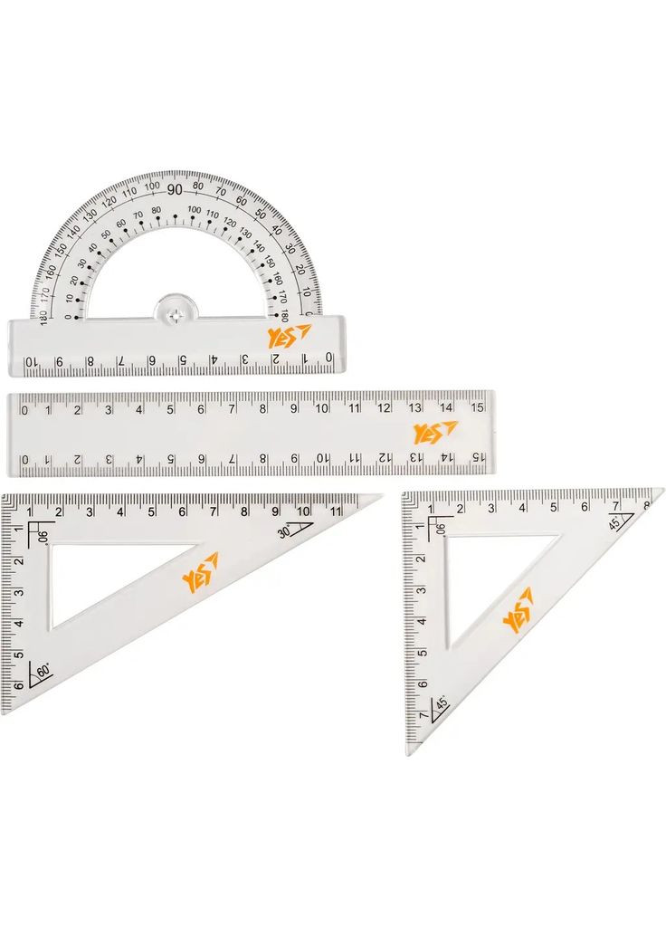 Набор линеек, 4 предмета в ПВХ чехле () Yes 370512 (338532698)