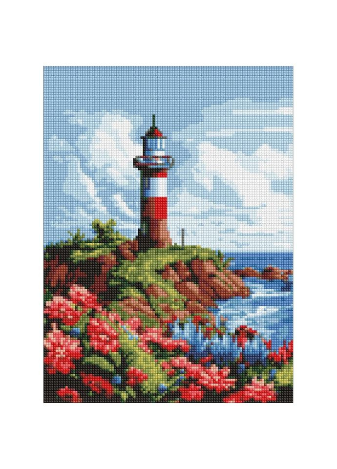 Алмазная мозаика без подрамника "Живописный край" AMC7986 30х40 см Ідейка (316519191)