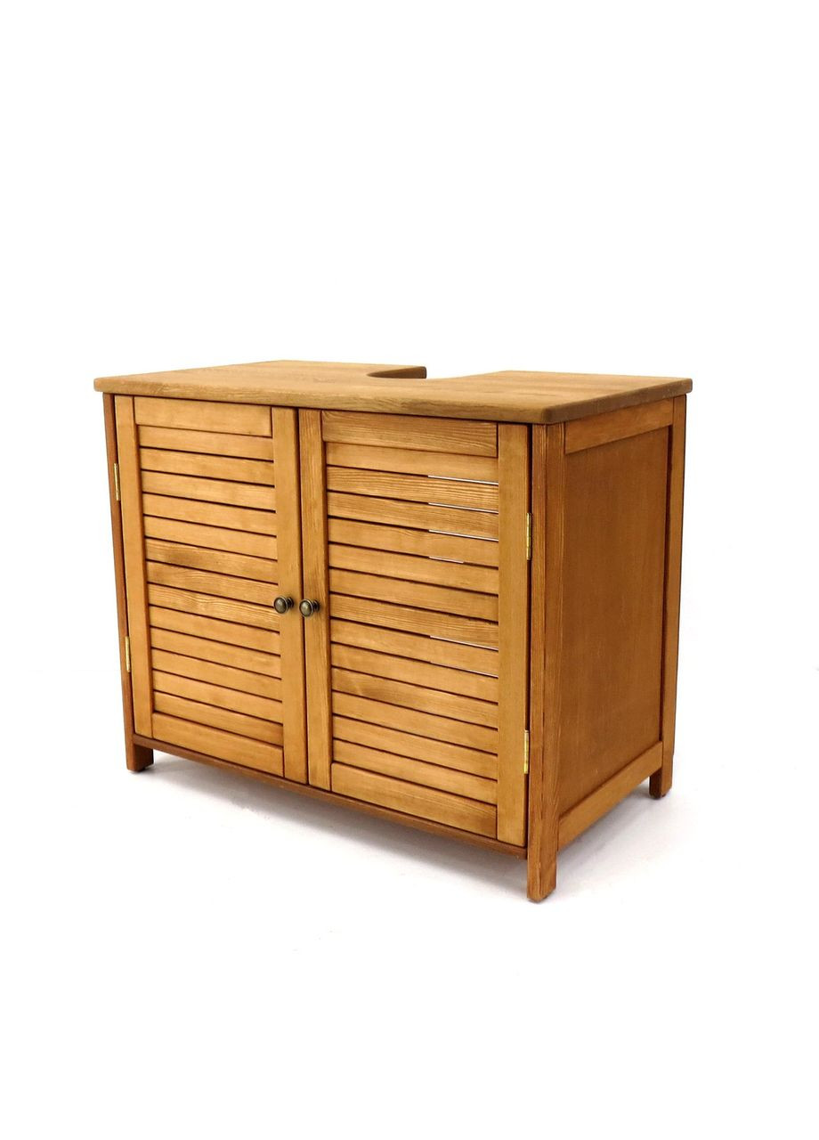 Тумба під раковину з дерева Касаї 60х60х30 сієна (ТТУ-6630305) No Brand (328293584)