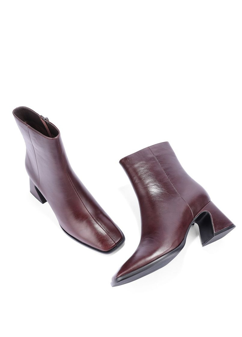 Жіночі Черевики 8099-0611 Бордовий Шкіра MIRATON (365434695)