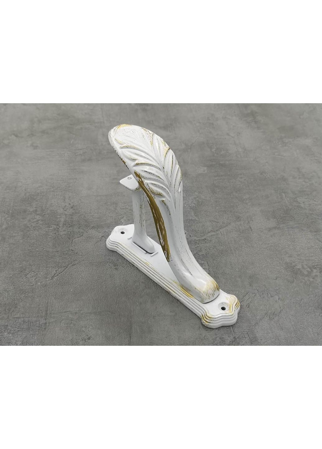 Карниз Люксор гладкая штанга одинарный ретро 25 мм 160 см Белое золото Quadrum (352782878)