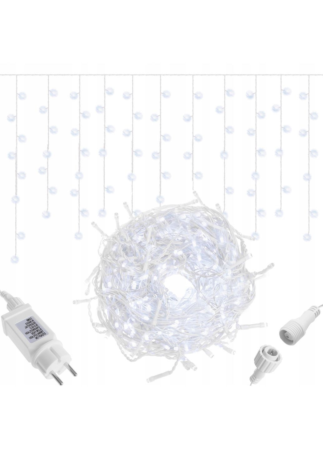 Гирлянда бахрома уличная (наружная) 12 м 300 LED CL300 Cold White Springos (322063073)