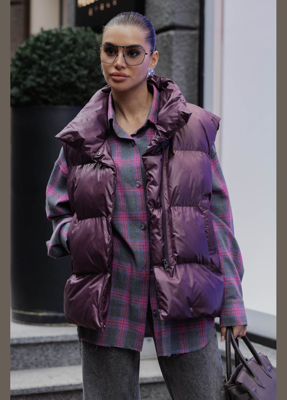 Универсальная модель жилета цвета марсала Jadone Fashion (318683275)