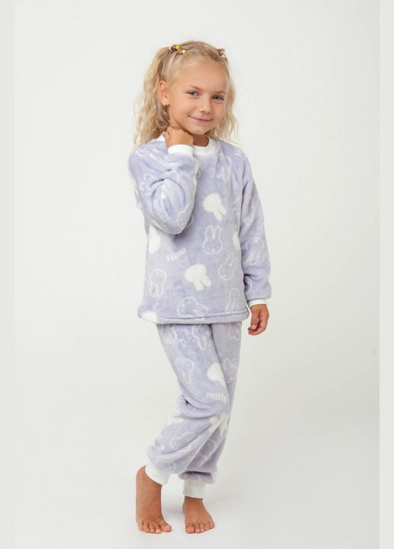 Комбінована всесезон піжама для дівчаток 02-2618-26д 98 см принт 1 Авекстекс