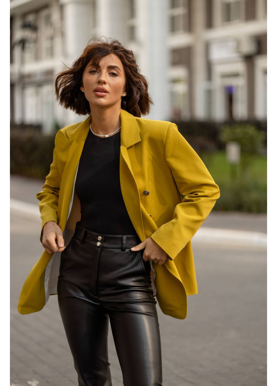 Оливковый женский женский пиджак ricco с карманами (mil526) milirud - всесезон