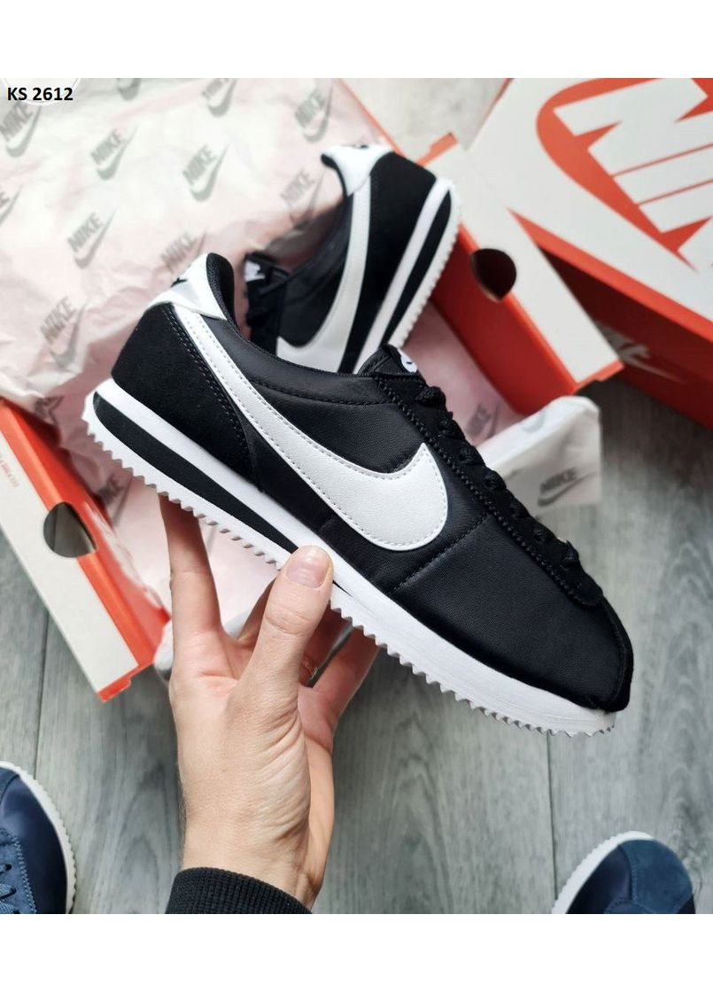 Черные демисезонные кроссовки мужские nike cortez black найк кортез No Brand