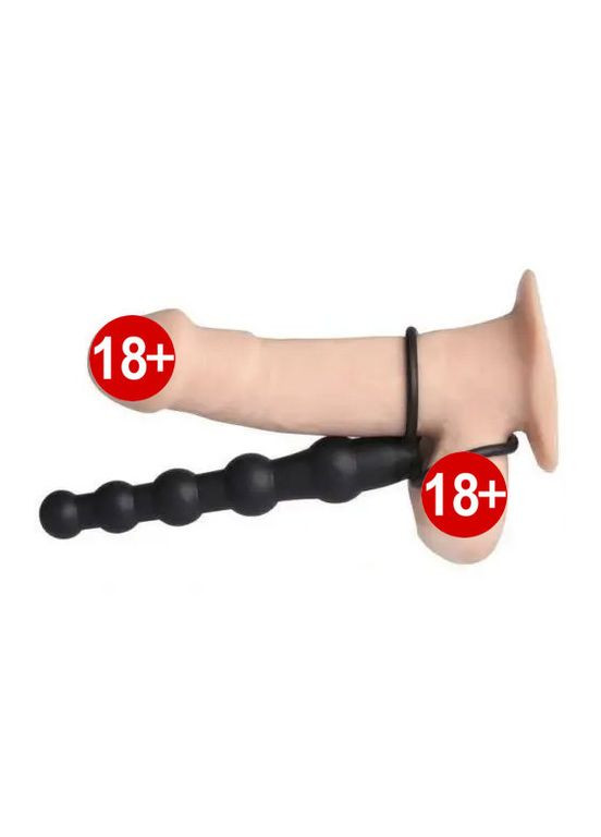 Насадка для подвійного проникнення на член анальна з вібрацією Double Prober фіксація за мошонку Lovetoy (303907999)
