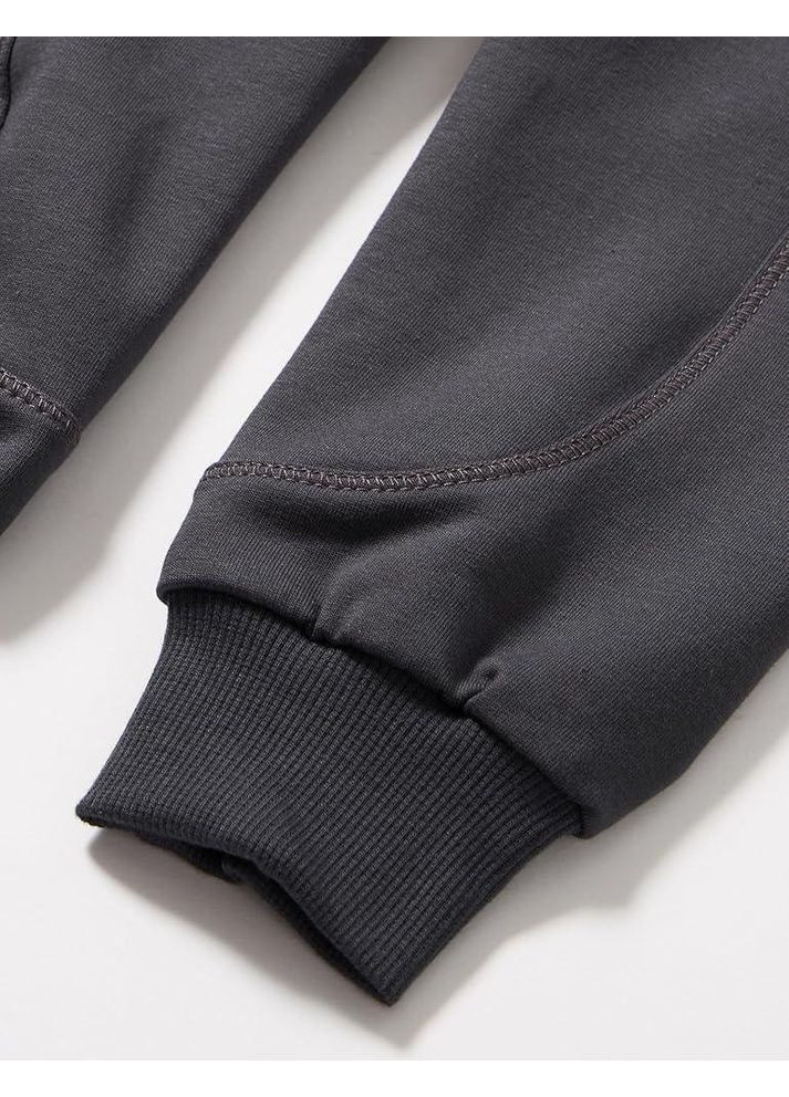 Графитовые спортивные зимние брюки джоггеры Green Cotton