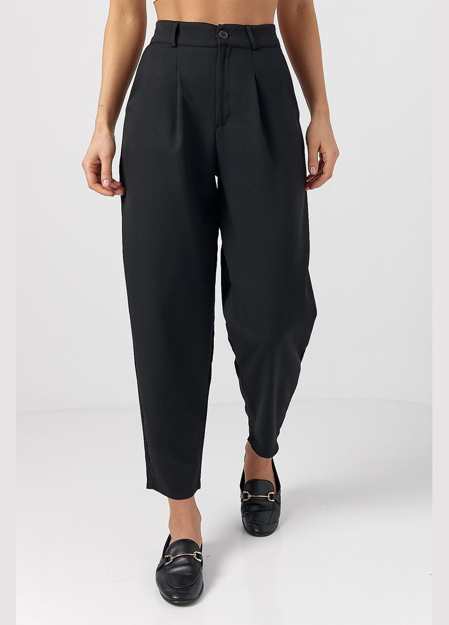 Женские брюки-бананы со складками Lurex (322343077)