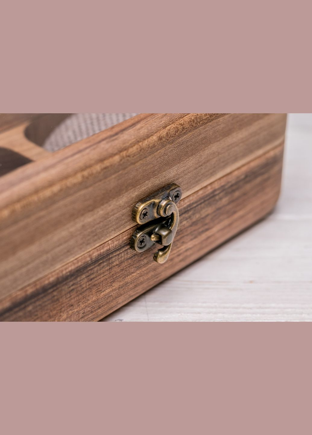 Цільна скринька для двох годинників зі скляною кришкою EcoWalnut (295291921)