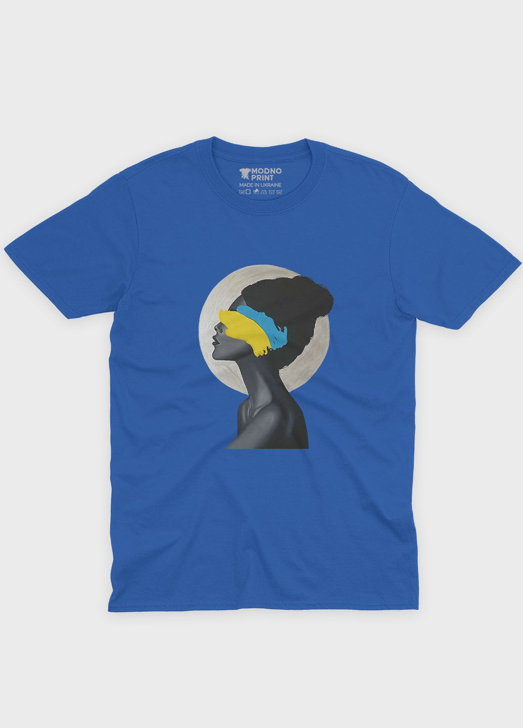 Синяя демисезонная футболка для мальчика с патриотическим принтом (ts001-3-brr-005-1-063-b) Modno