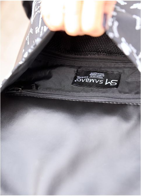 Женский рюкзак с карманами и отделением под ноутбук Черный с принтом (5330291339) Sambag (360965806)