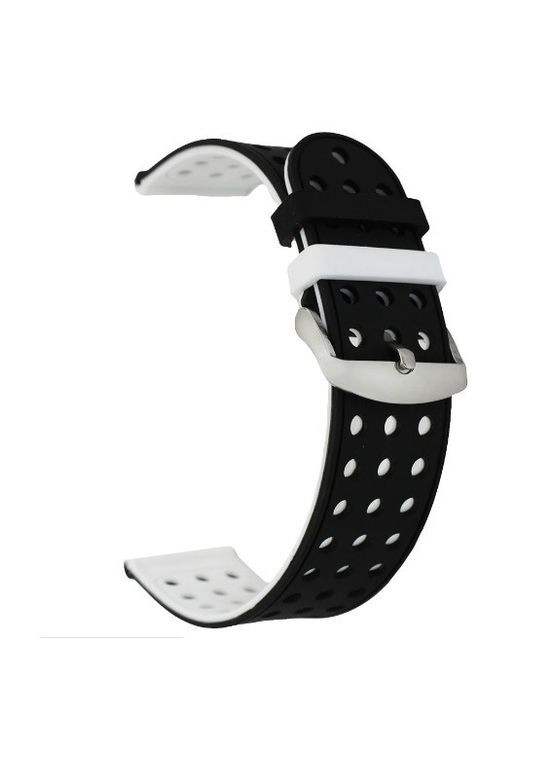 Двухсторонний ремешок с перфорацией для часов Xiaomi Huami Amazfit Sport - Black&White Primo (266914527)