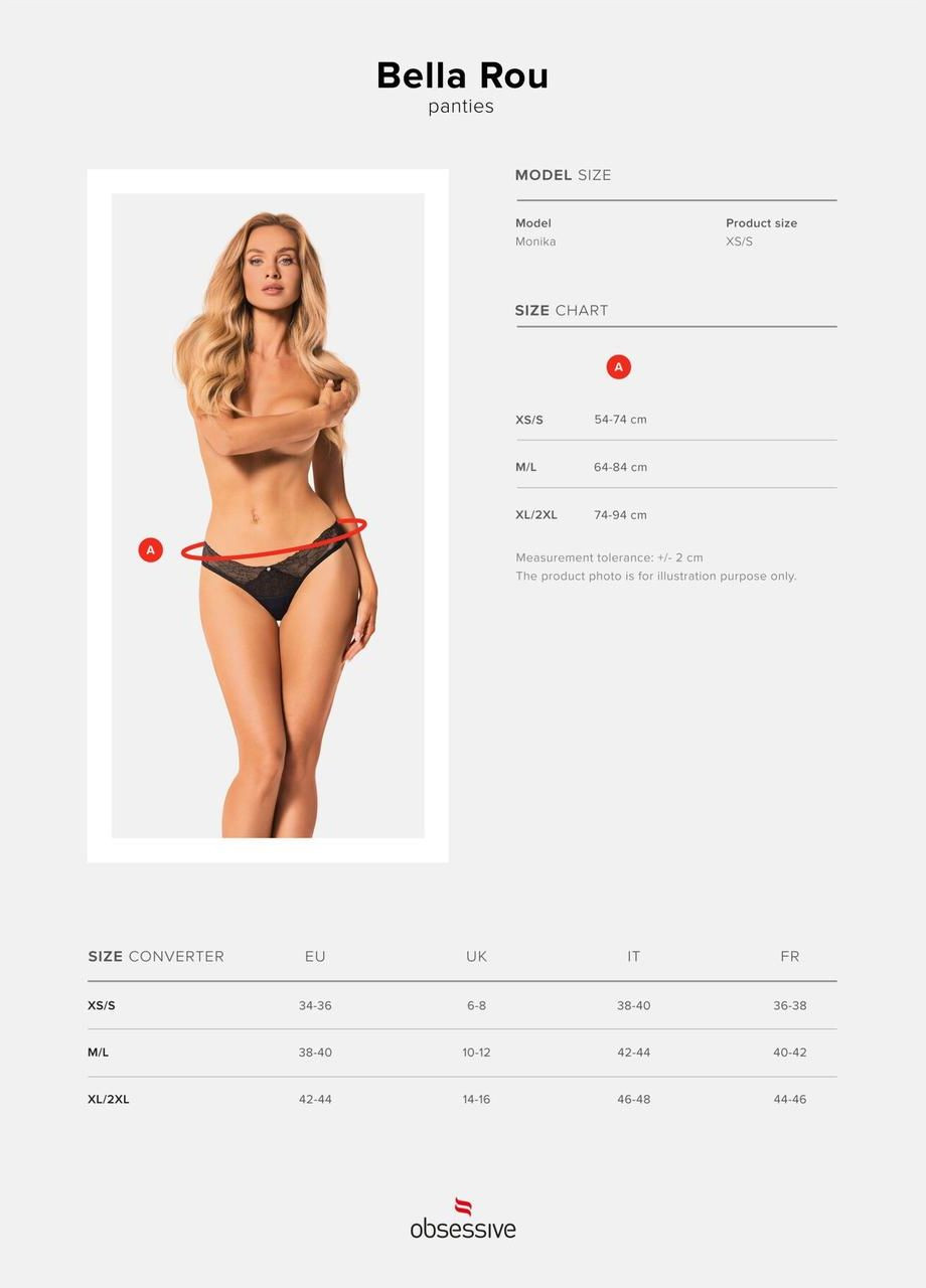 Сетчатые трусики под омбре Bella Rou panties XS/S Obsessive (297138511)