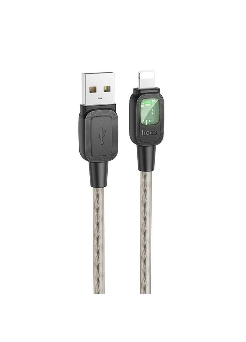 Дата кабель U124 Stone silicone power-off USB to Lightning Hoco (284420002)