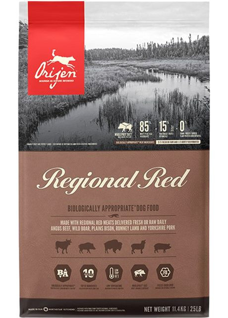 Сухой корм для собак Regional Red со вкусом мяса и рыбы 11.4 кг (o18412) Orijen (280951550)