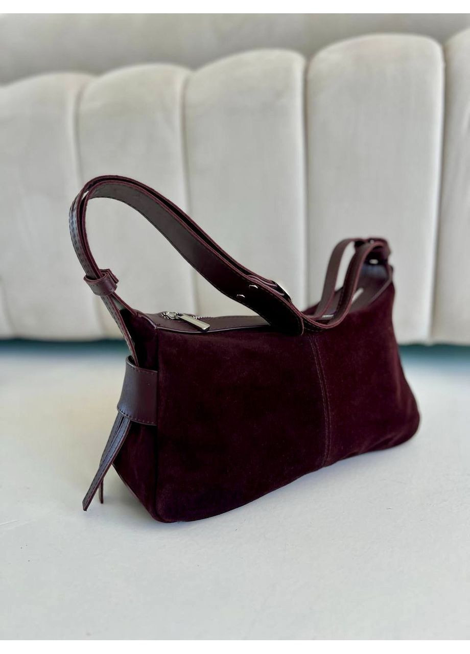 Сумка багет замшевая кожаная средняя бордовая 1820206-4925 ARTiS Bags Сумка (362264205)