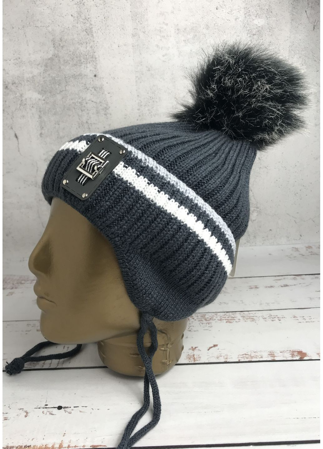 Шапка детская для мальчика Темно-серый (486) Shela (366276925)