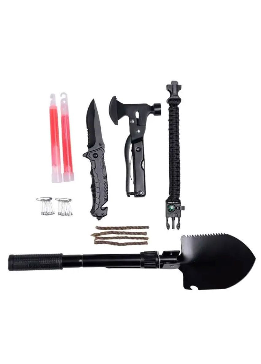 Туристичний набір інструментів для виживання 21х15х12 см похідний набір з аптечкою і лопатою HP-D-5 LUGI (370673475)