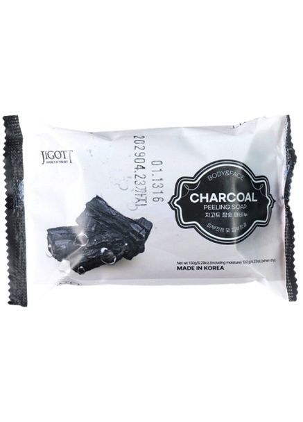 Пилинг-мыло для лица и тела Charcoal Scrub Soap 150g (1493107-34054507) Jigott (368649794)