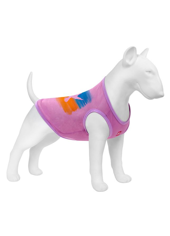 Майка для собак WAUDOG Clothes малюнок "Прапор", сітка,, B 30-33 см, C 18-21 см рожевий S&B (363058164)