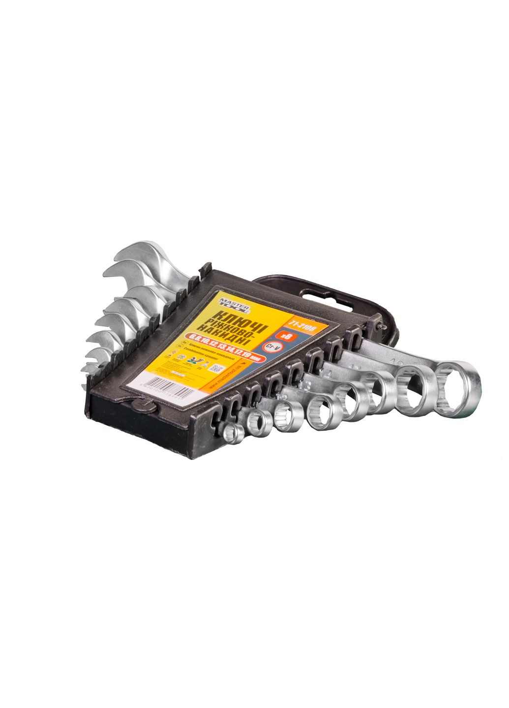 Ключи рожково-накидные GM набор 8 шт (6,8,10,12,13,14,17,19) (Арт.: 71-2108) Mastertool (317195718)