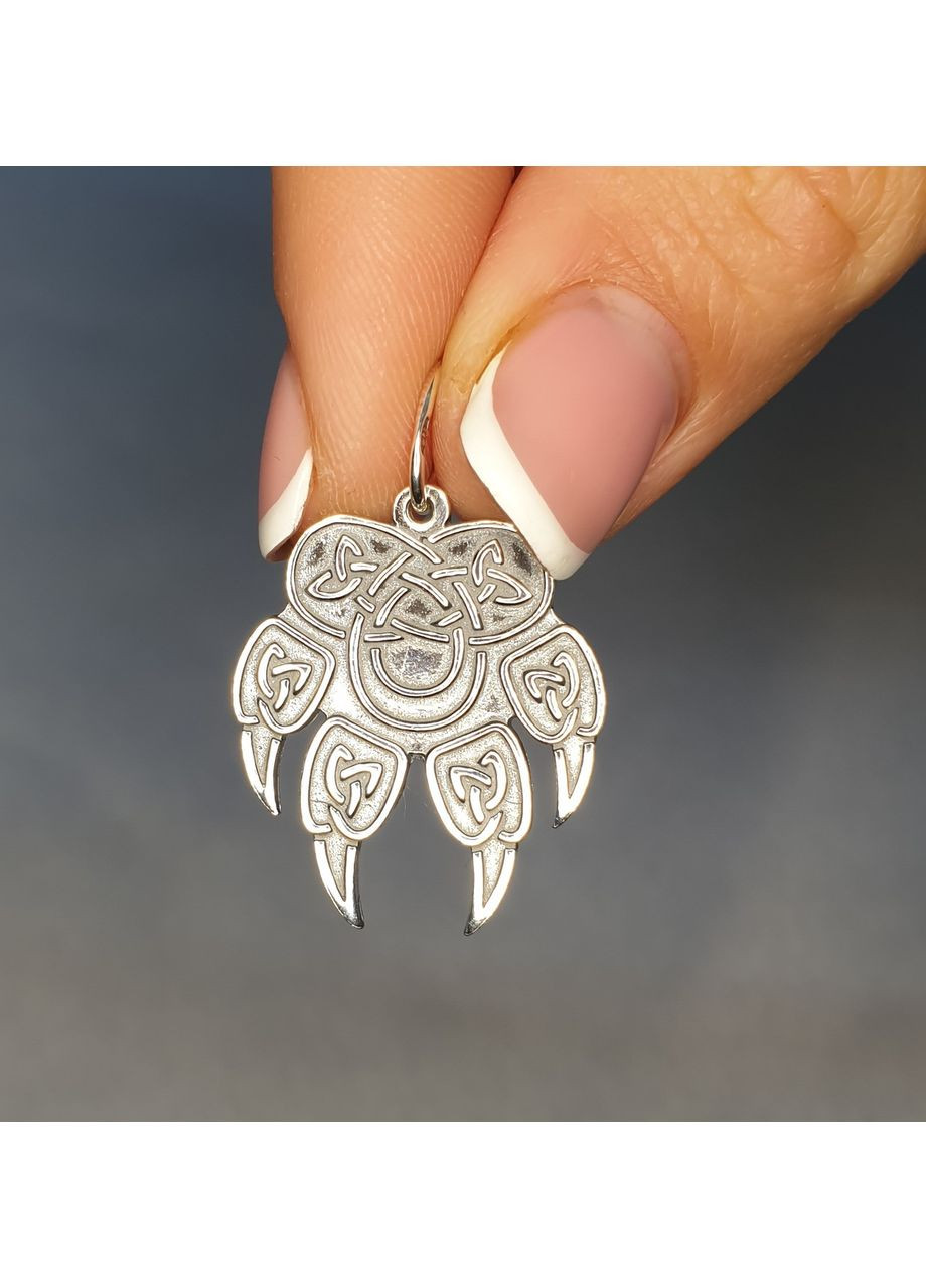Амулет срібний "Печатка Велеса (лапа вовка)" 3 г Велес (369736510)