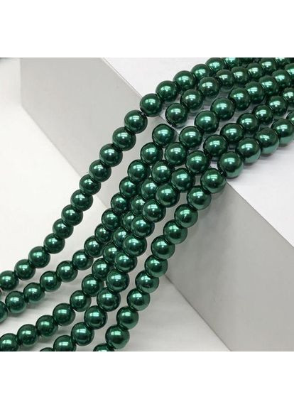 Жемчуг стеклянный Майорка 6мм - 135шт, цвет - зеленый Plus-plus (354797982)