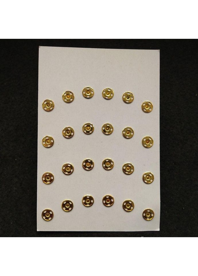 D=10мм, пришивні застібки-кнопки для одягу Sindtex 24шт метал колір золото Plus-plus (352745695)