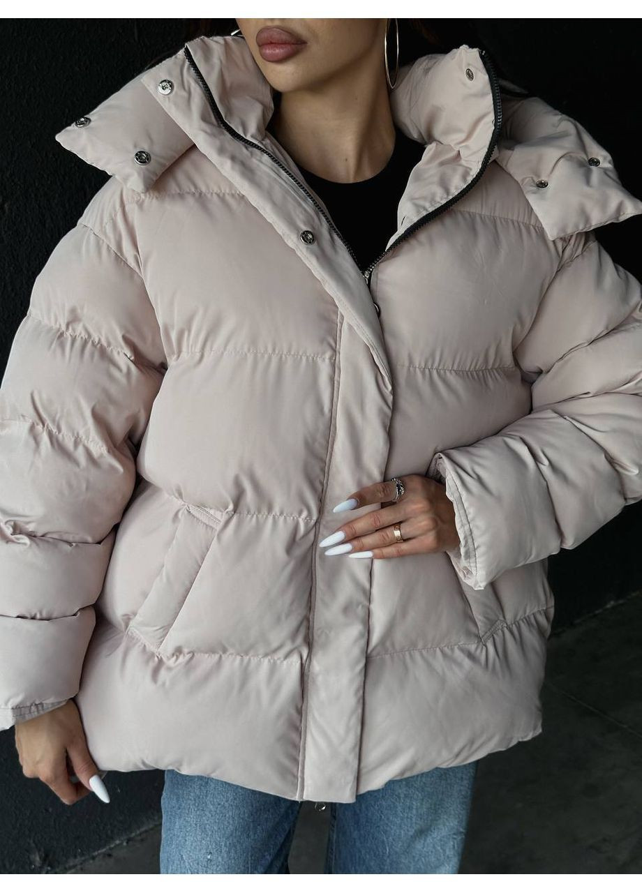 Світло-бежевий зимній Пуховик Vakko