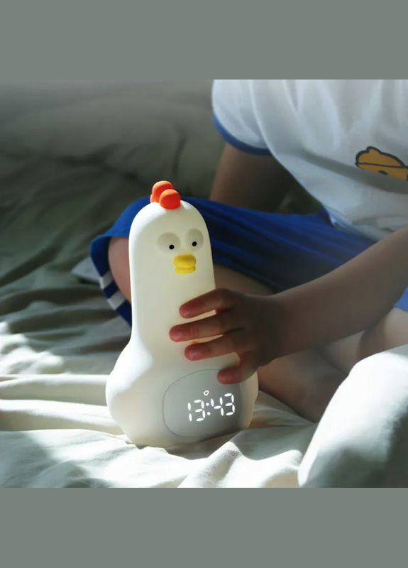 Акумуляторний нічник-годинник TT04 – силіконовий Півник Kun Fu Chicken Clock & Lamp VHG (334305231)