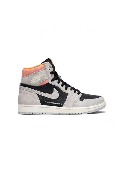 Комбіновані кросівки 1 neutral grey 555088-018 всесезон Jordan