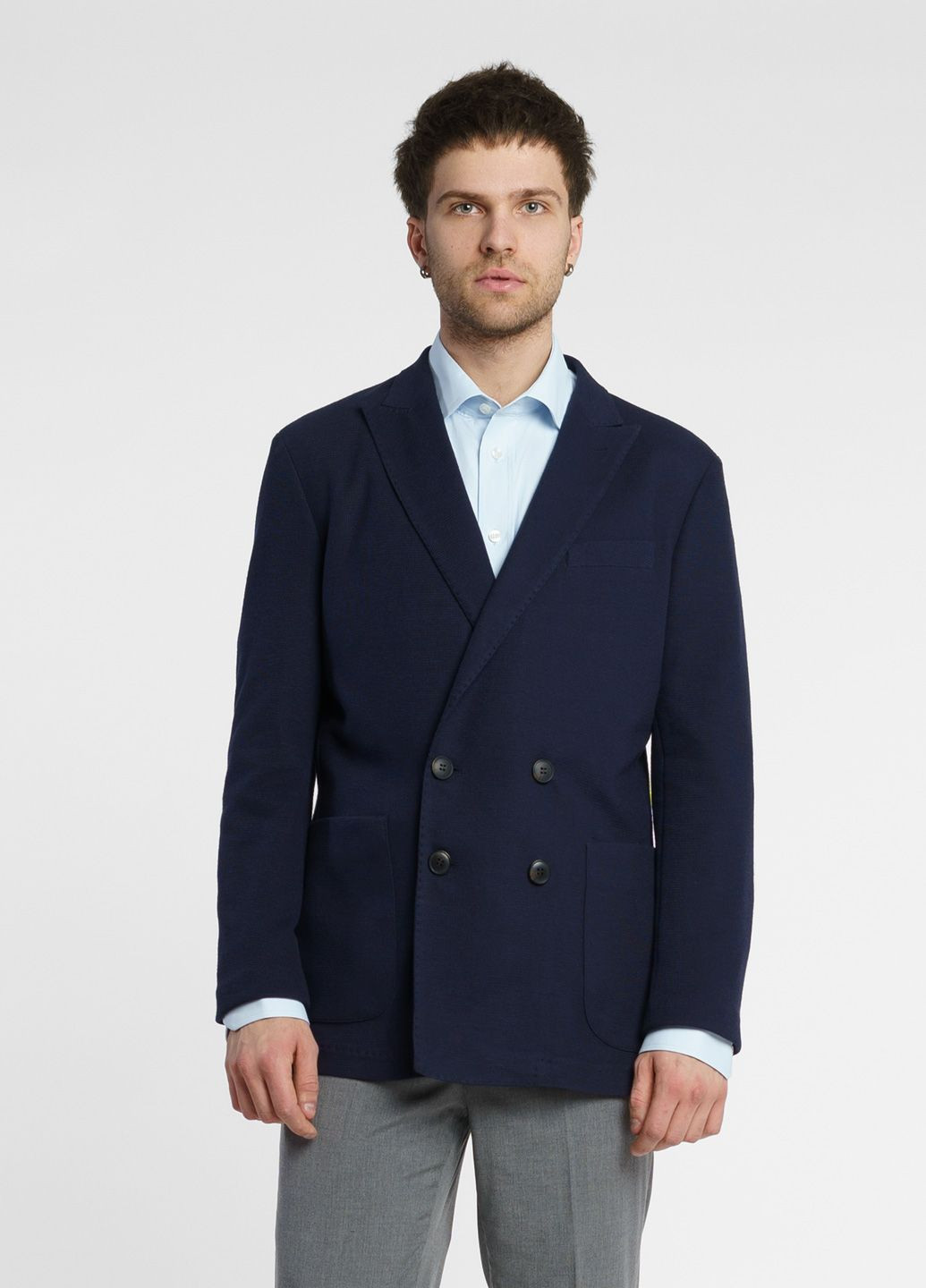 Пиджак мужской синий Arber jersey 2b-jacket (278063695)
