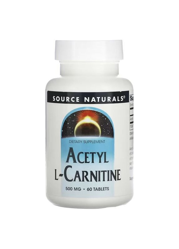 Жиросжигатель Acetyl L-Carnitine 500 mg, 60 таблеток Source Naturals (322209339)