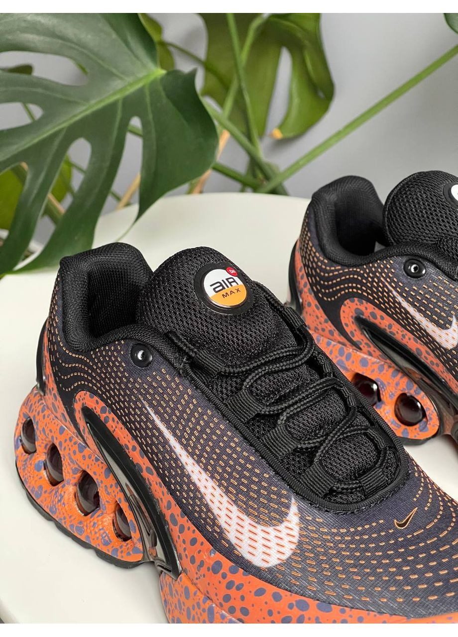 Кроссовки женские и мужские Nike Air Max DN safari black orange | Найк Аир Макс ДН черные оранжевые No Brand оранжевые демисезоны (361433178)