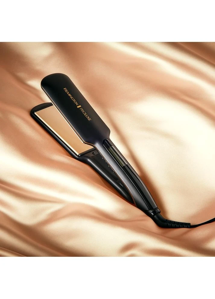 Выпрямитель PROluxe Midnight Wide Plate Straightener, темп.режимов-9, 150-230С, чехол, дисплей, керамика, черный Remington (393535565)