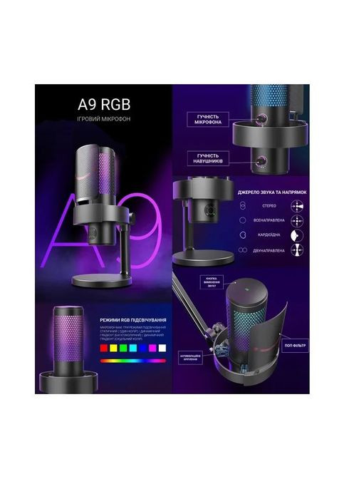 Микрофон (A9) Fifine A9 Black (356149751)