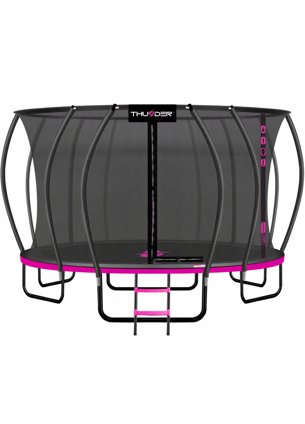 Батут із внутрішньою сіткою Inside Ultra 16FT 490 см Black/Pink Thunder inside-ultra-16ft-pink (284725904)