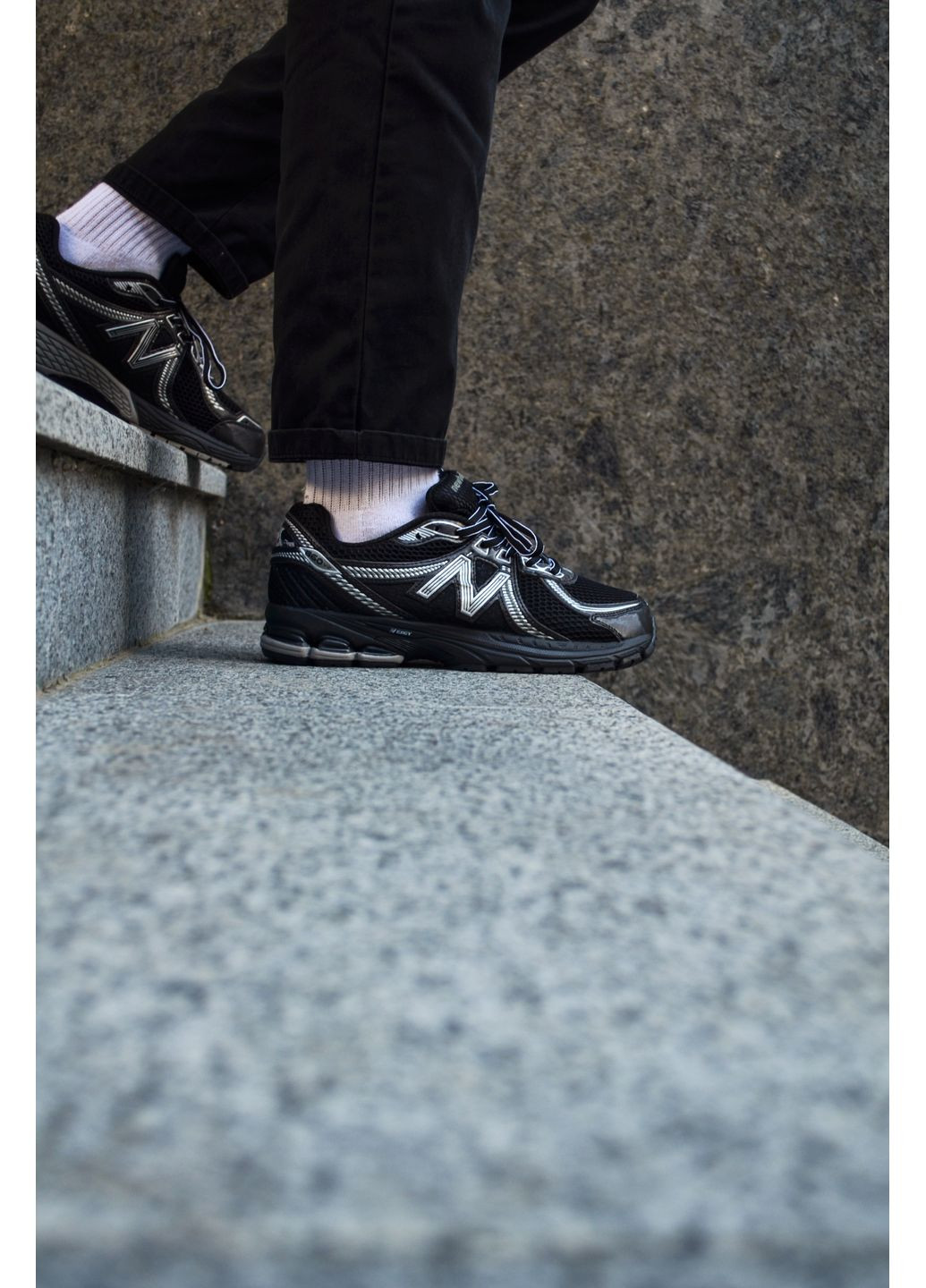 Чорні Осінні кросівки чоловічі new balance 860 v2 black нью беланс 860 No Brand