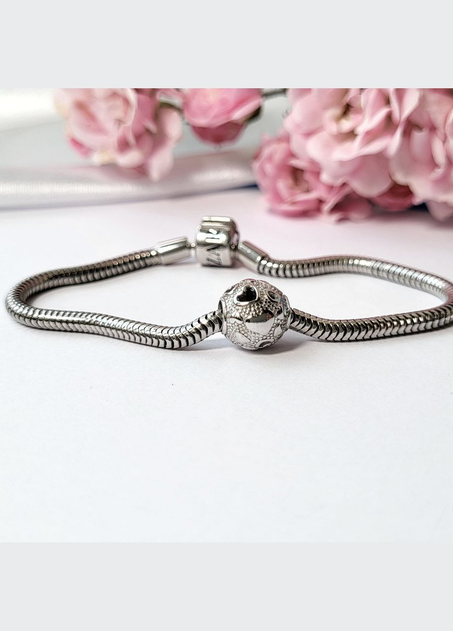 Серебряный шарм бусина без камней Сердца серебро 925 пробы Родированное 38229р 1.50г No Brand (306742714)