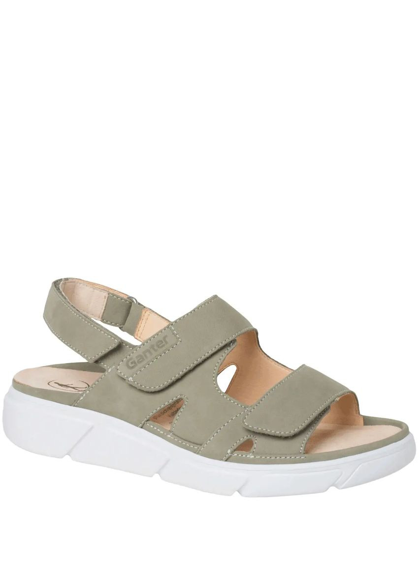 ортопедические сандалии halina, оливковый/нубук (арт.7-20 0458 5400), (австрия) ( ) Ganter